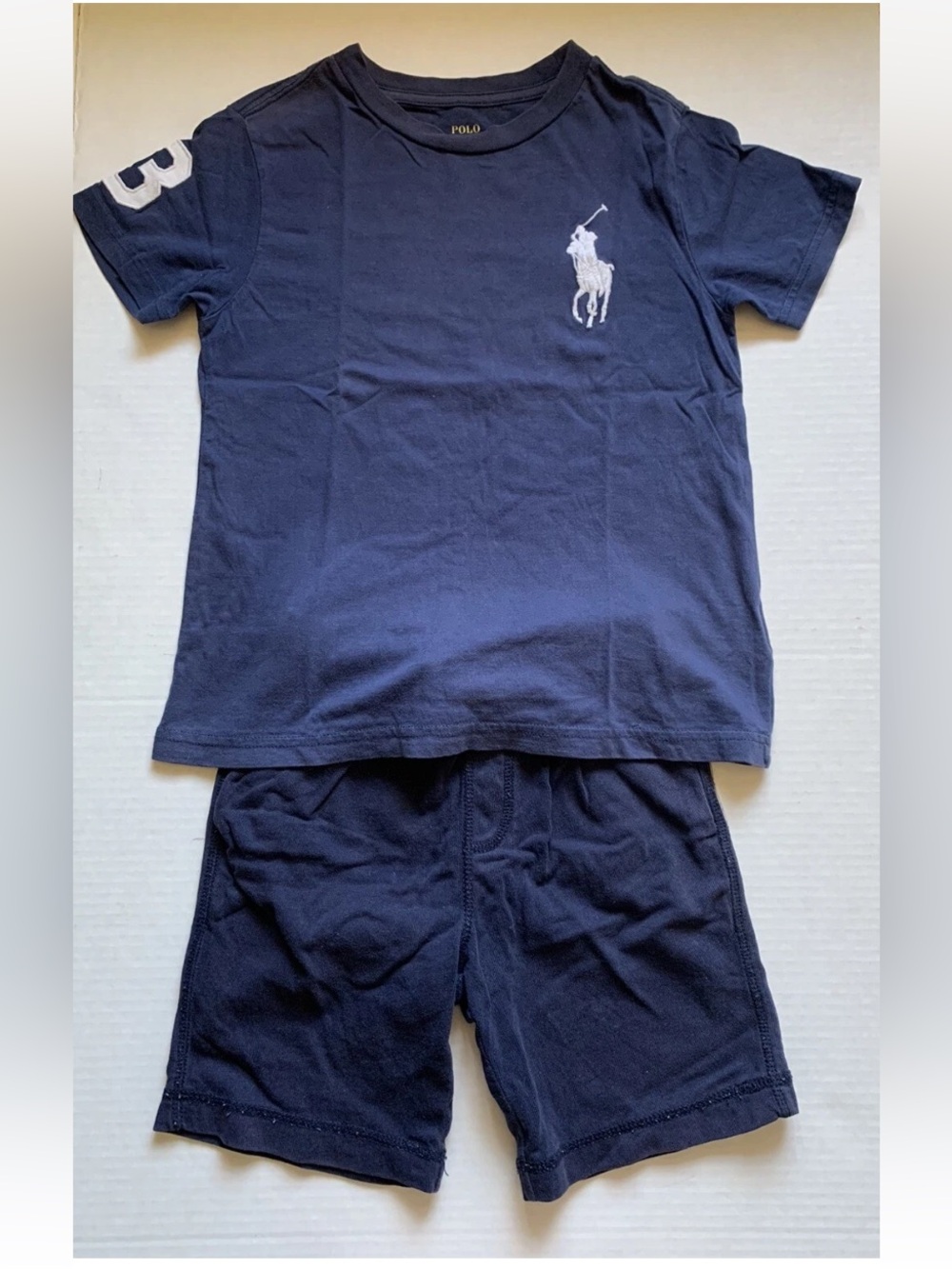 Lot of 2 Boys Sz 6 Polo Ralph Lauren Blue Shirt and Gymboree Blue Shorts